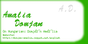 amalia domjan business card